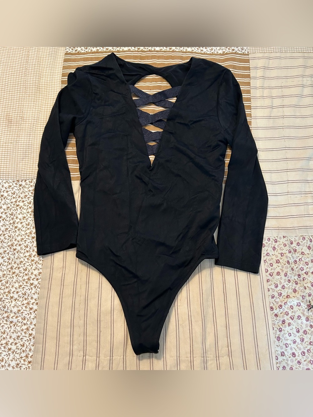 New women’s Victoria’s Secret sport black bodysuit size xs